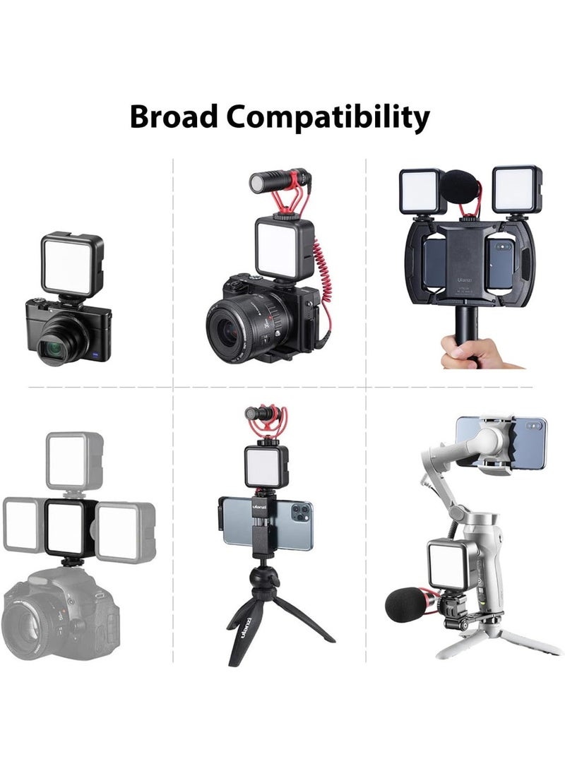 Ulanzi VL49 2000mAh LED Video Light w 3 Cold Shoe, Rechargeable Soft Light Panel, Portable Photography Lighting for DJI OSMO Sony DSLR Canon Camera GoPro Vlogging - Image 5